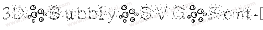 3D Bubbly SVG Font字体转换